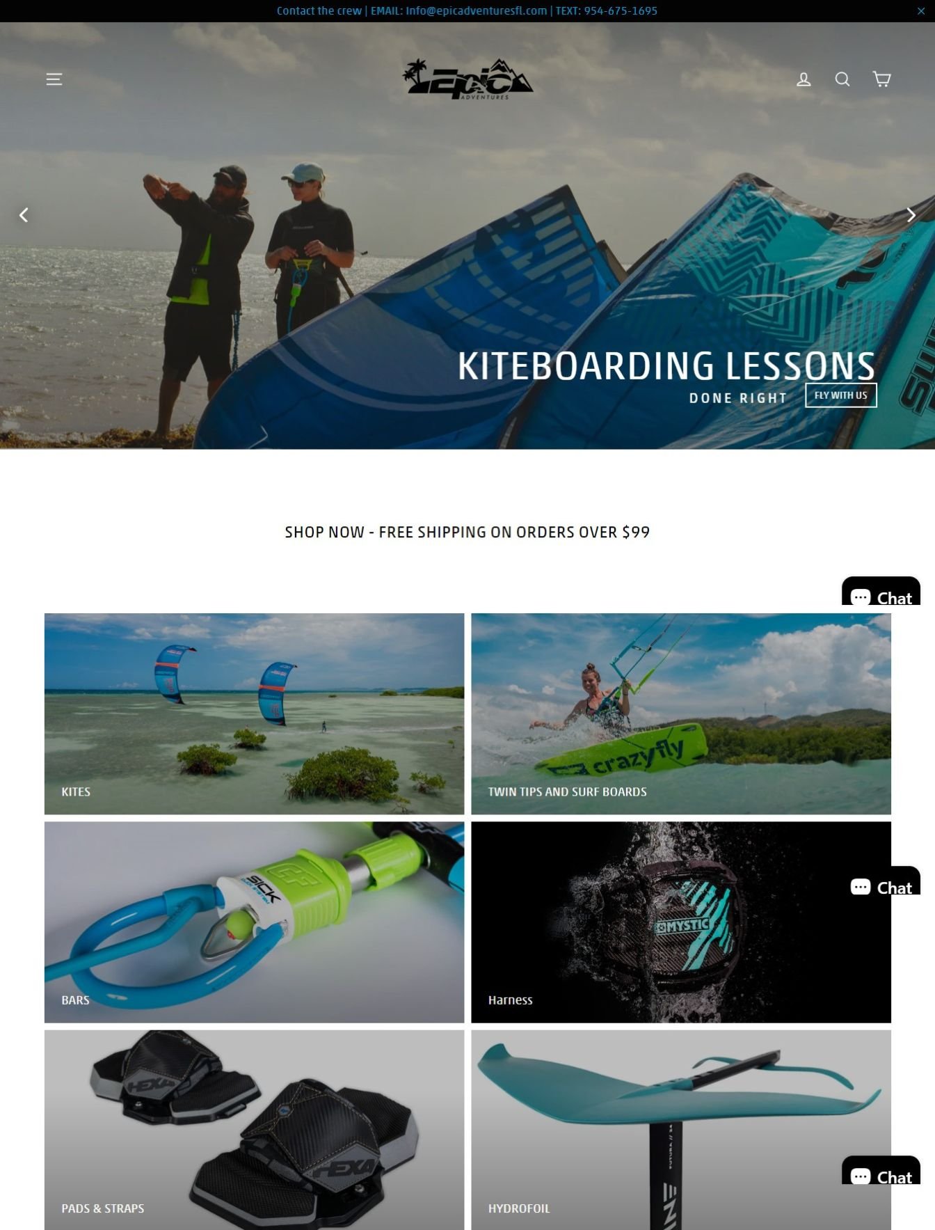 Custom adventure tours web design in the USA - website example