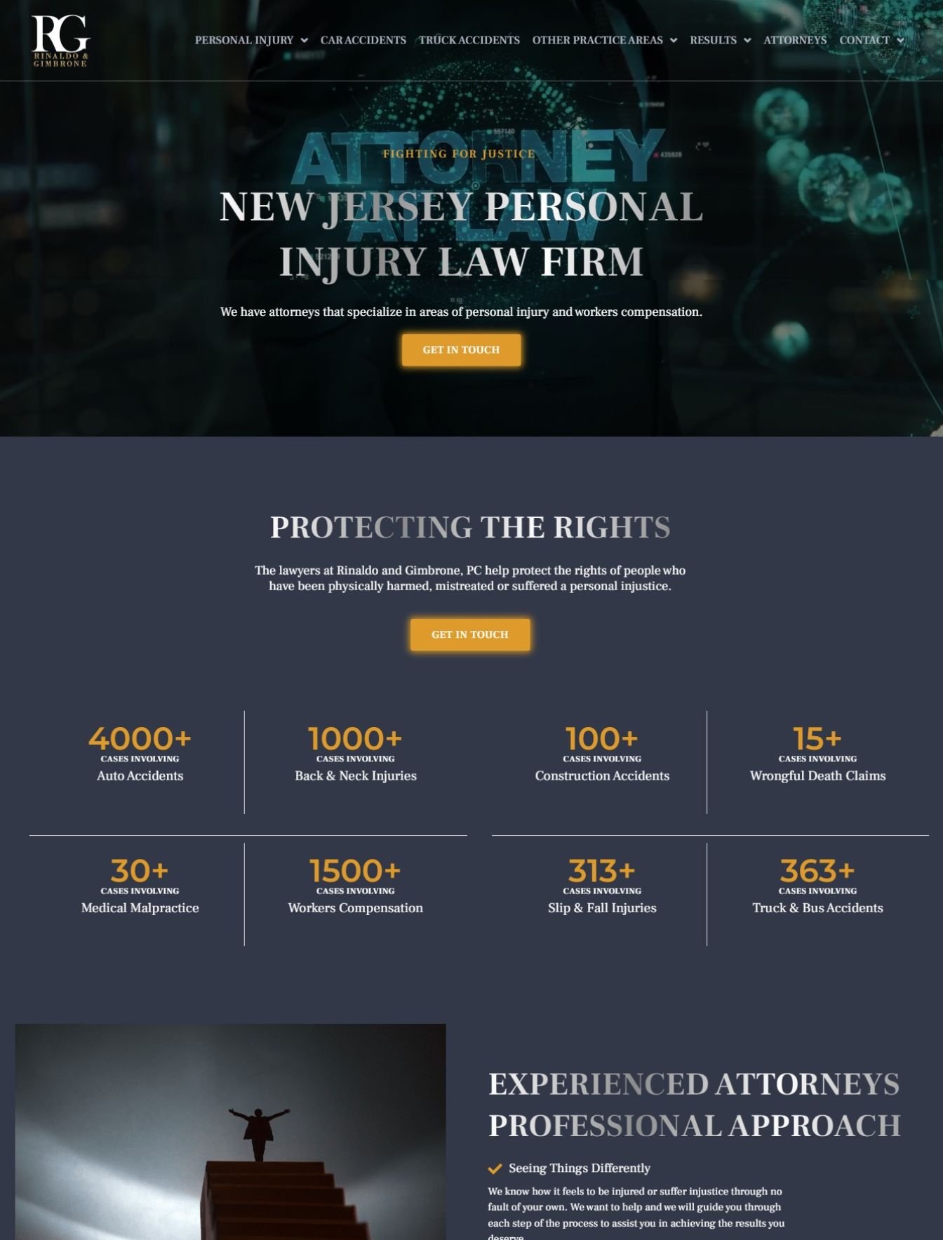 Custom law firm web design in the USA - website example