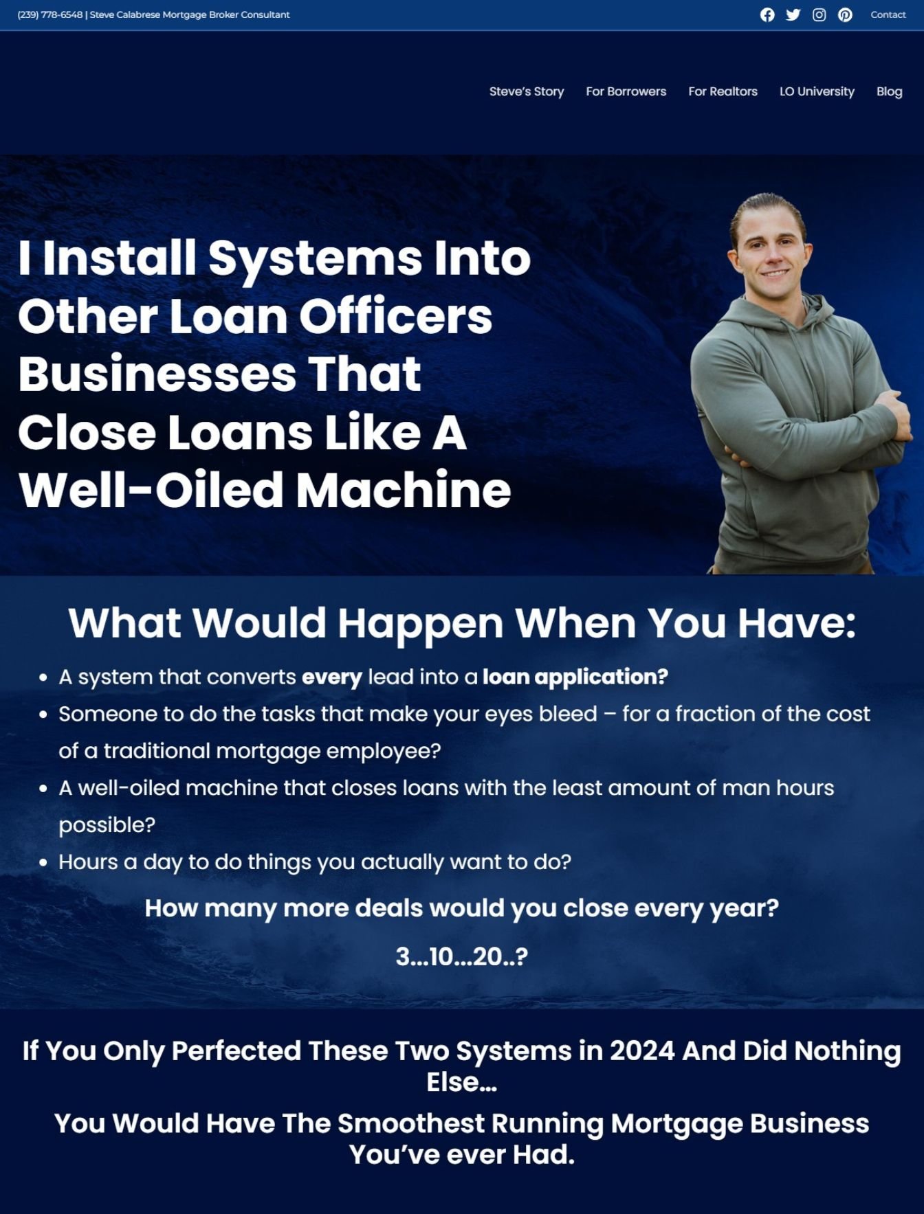 Custom personal brand web design in the USA - website example