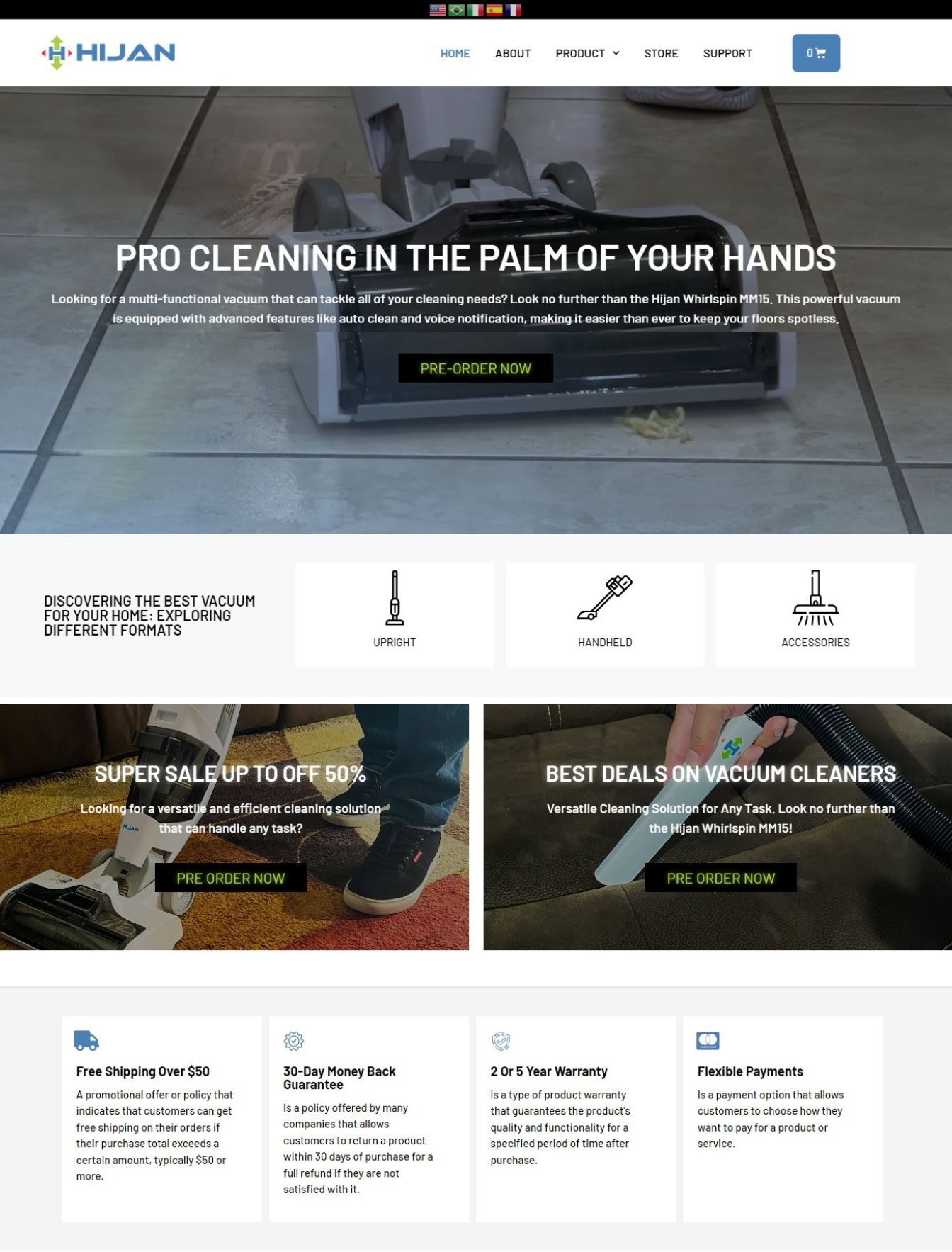 Custom tech services web design in the USA - website example