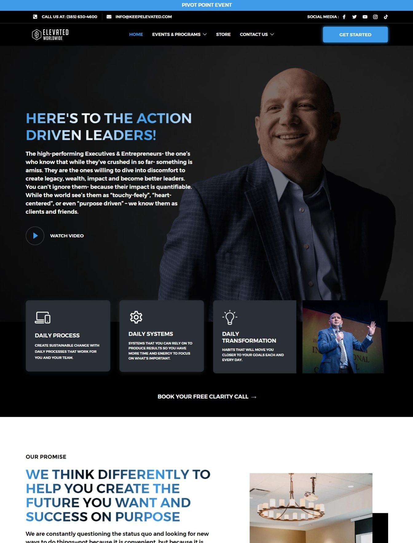 Custom wellness brand web design in the USA - website example