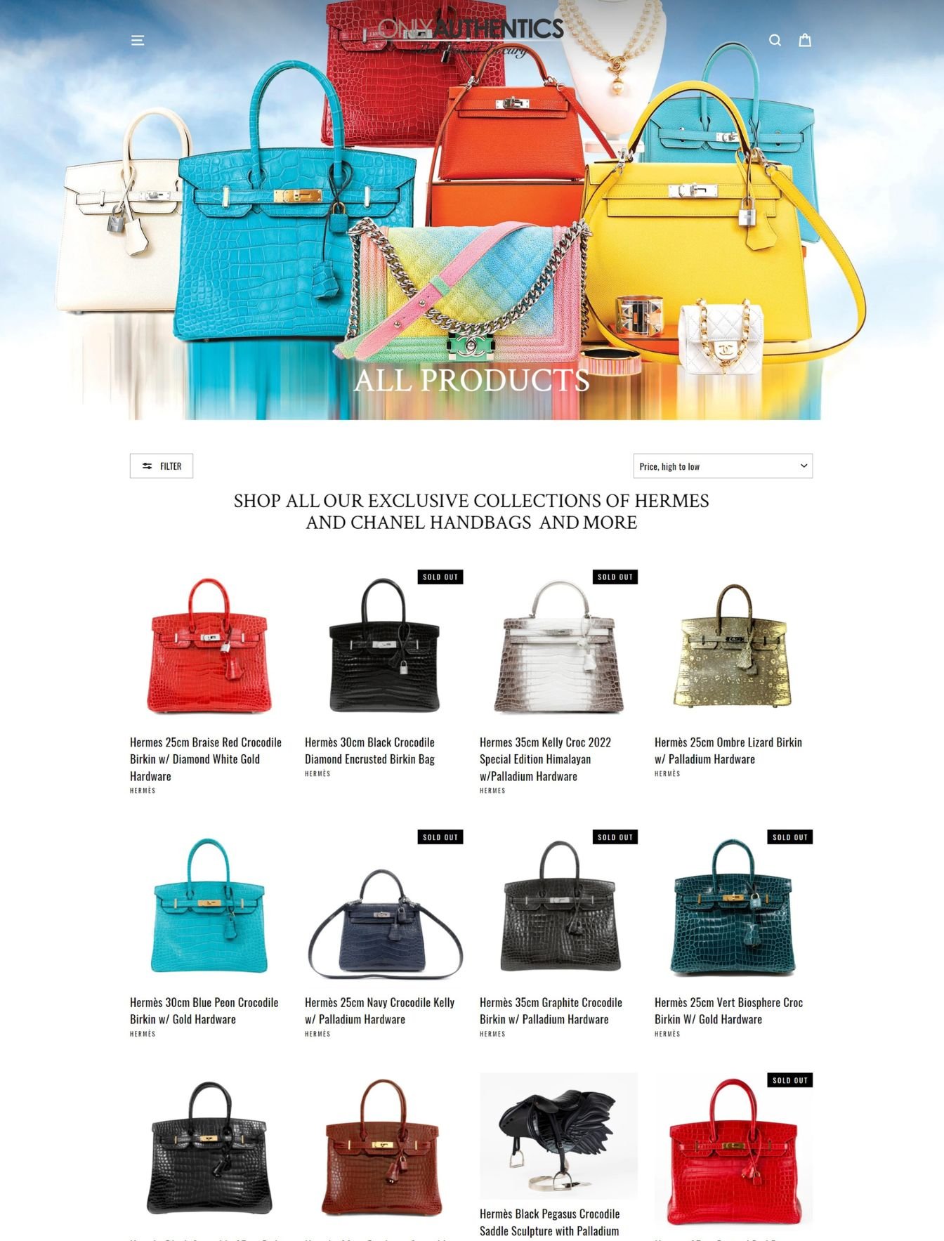 Home 4 Custom luxury resale web design in the USA - website example