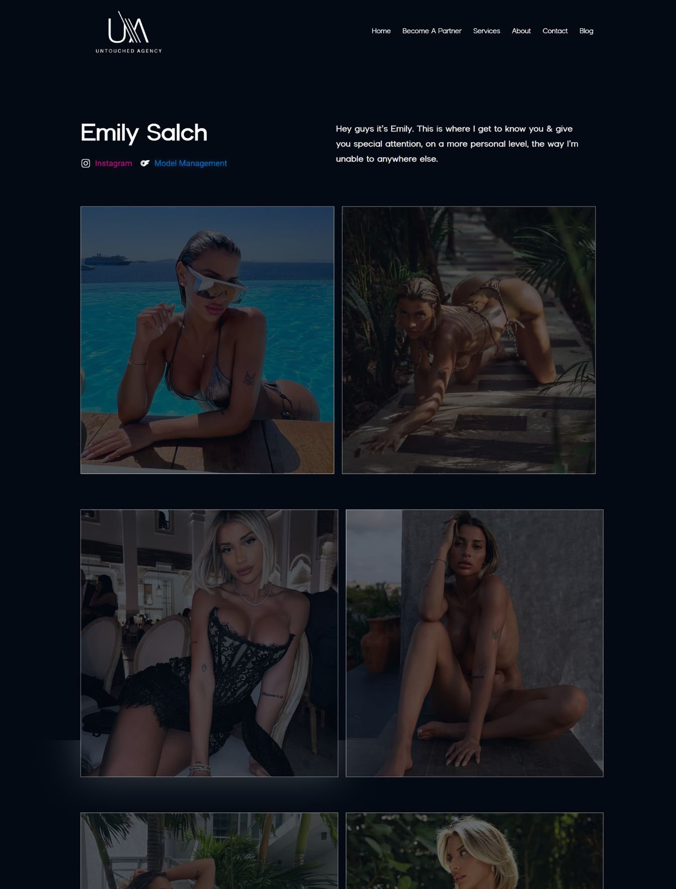 Custom creator agency web design in the USA - website example