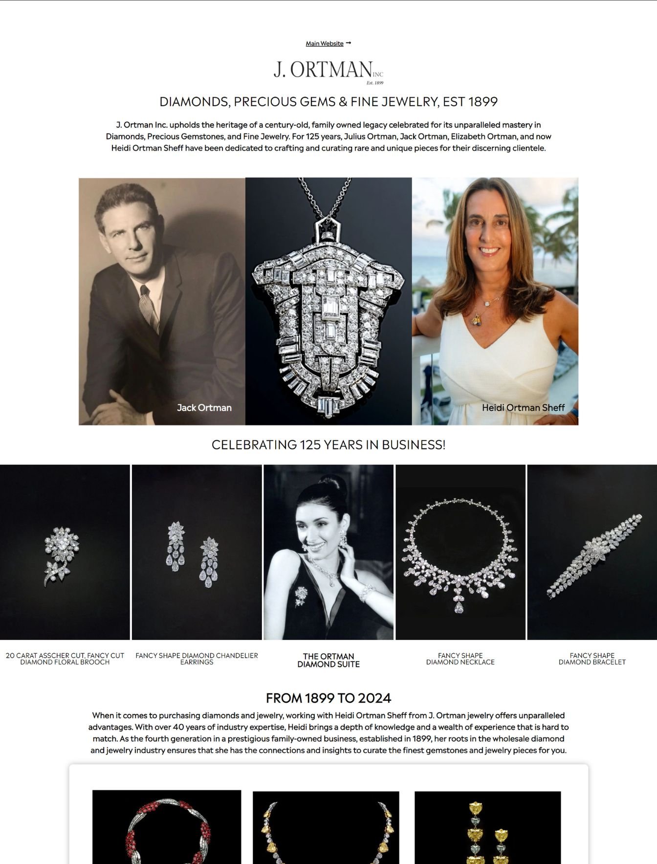 Home 18 Custom jewelry store web design in the USA - website example