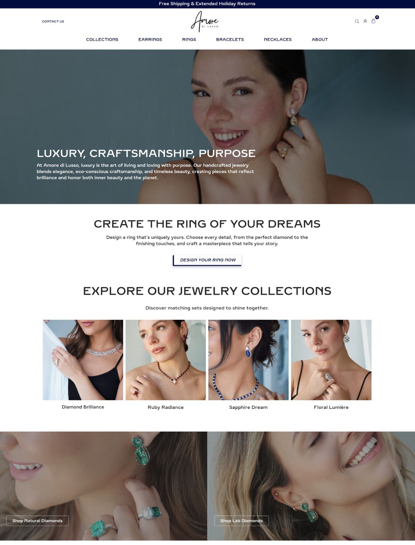 Home 12 Custom luxury e-commerce web design in the USA - website example