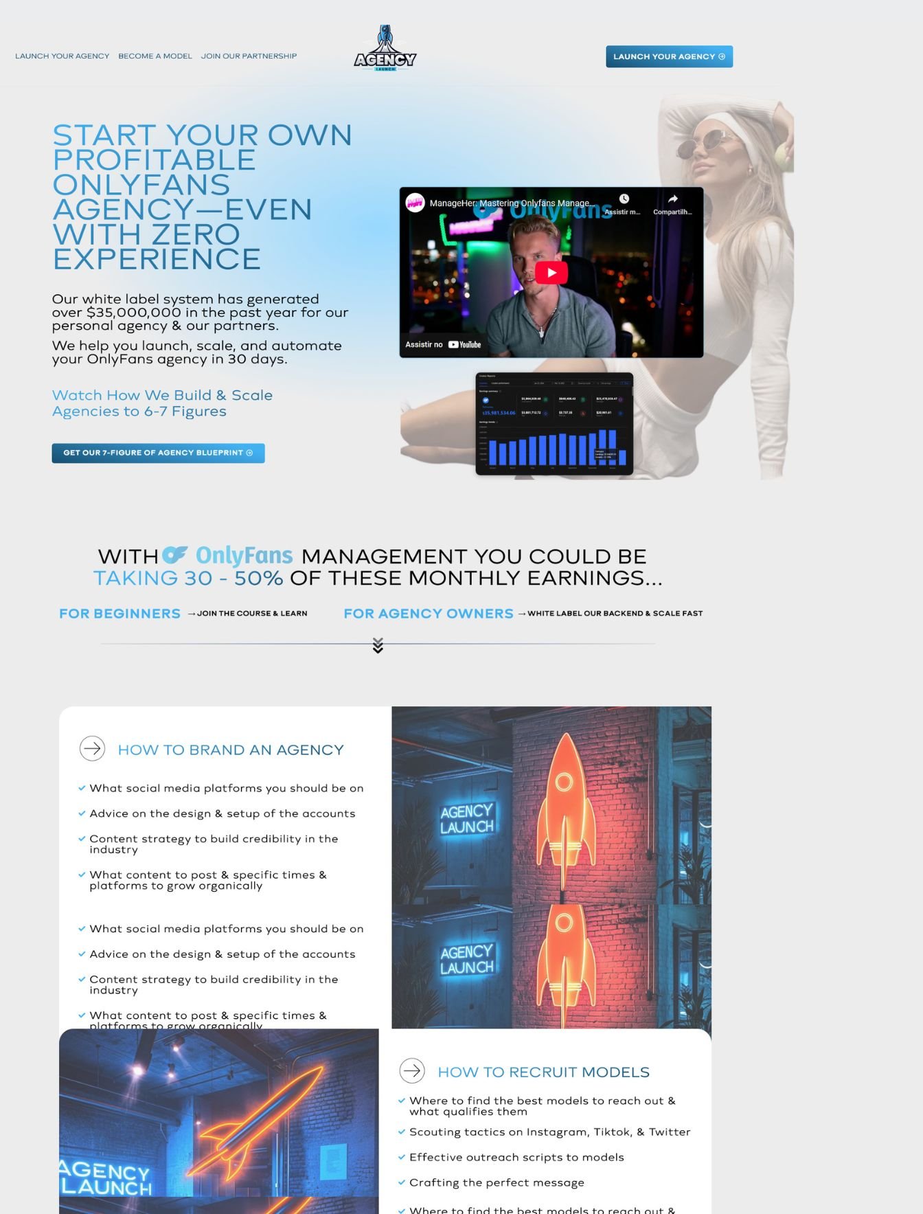 Custom business landing page web design in the USA - website example