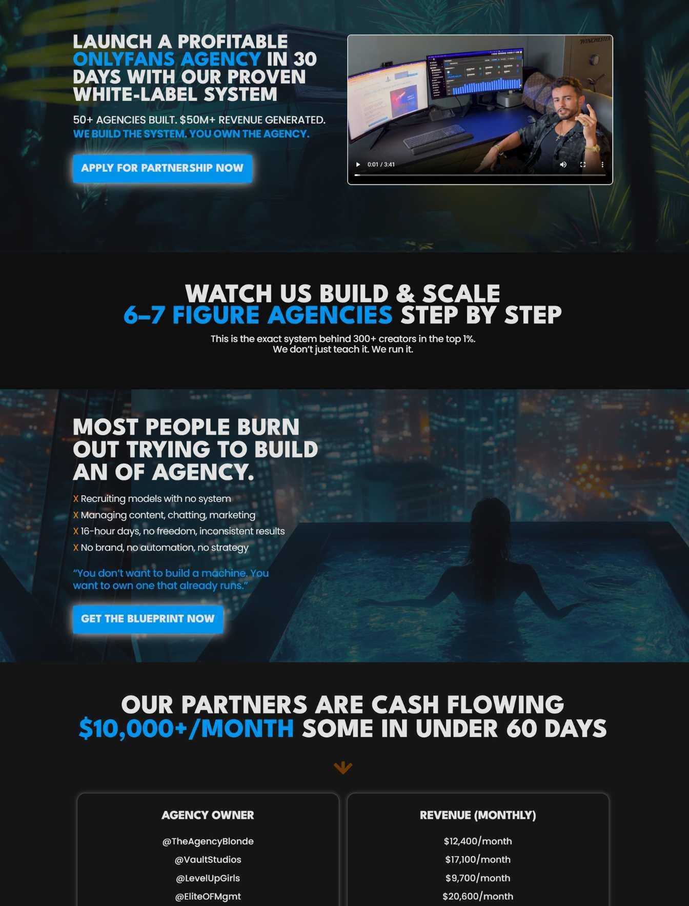 Custom business landing page web design in the USA - website example