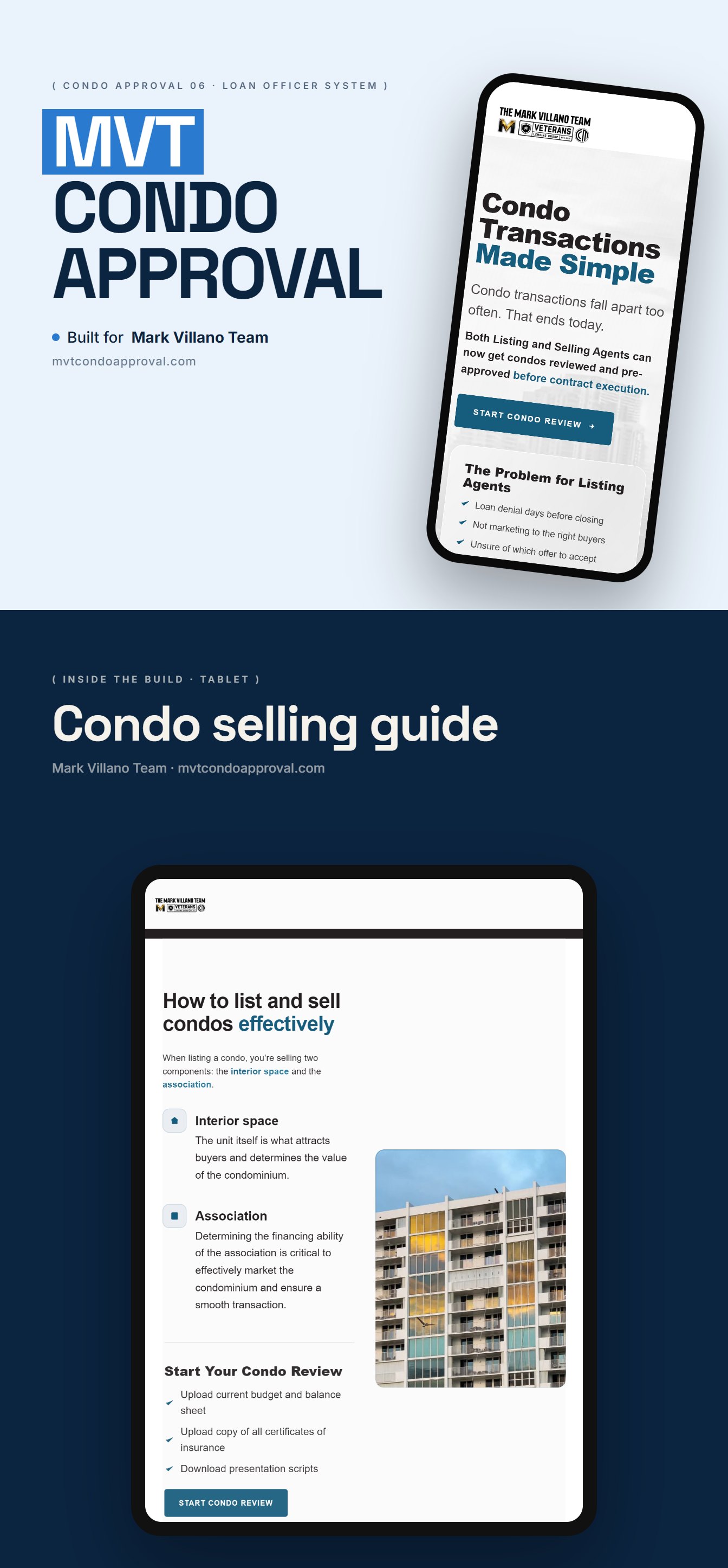 Portfolio 44 Mark Villano Team website