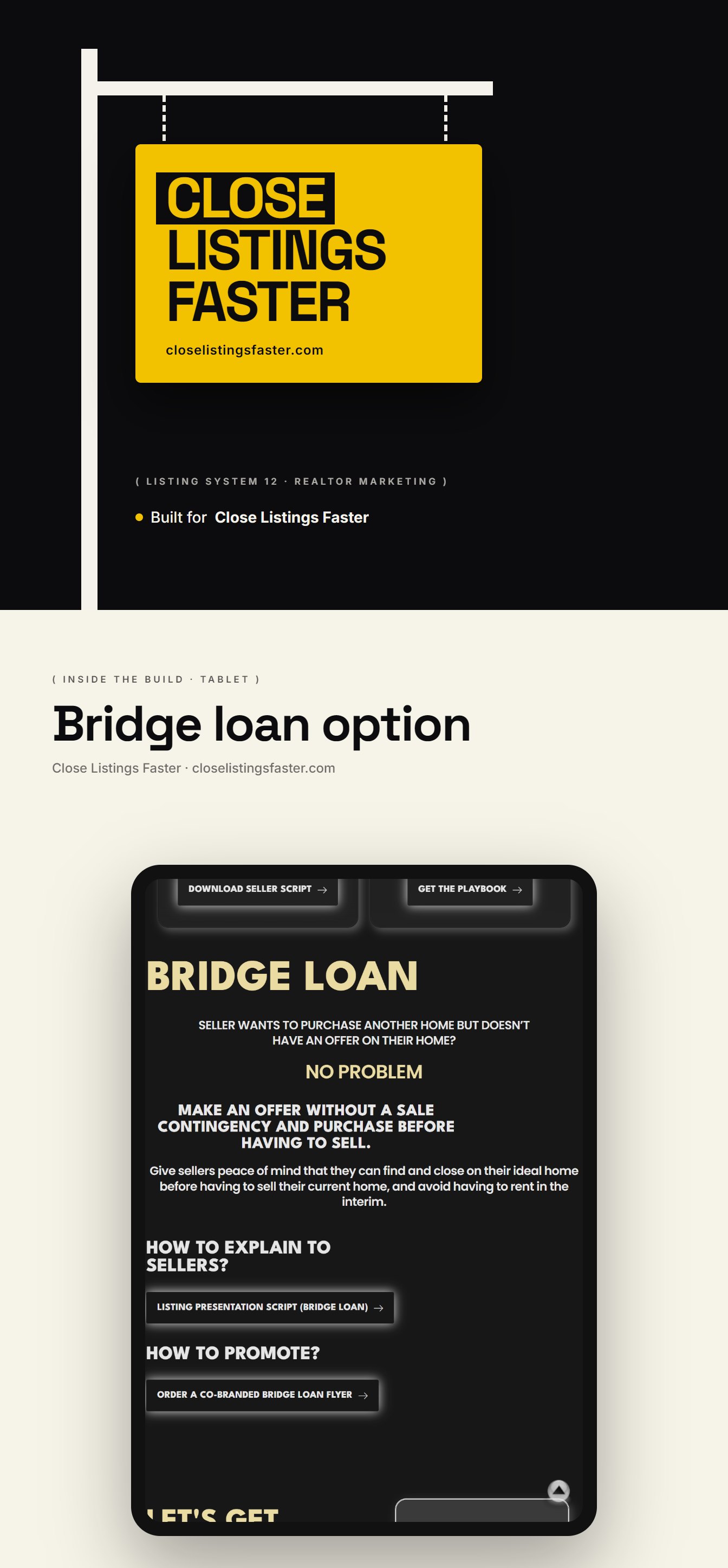 Portfolio 105 Custom real estate marketing web design in the USA - website example