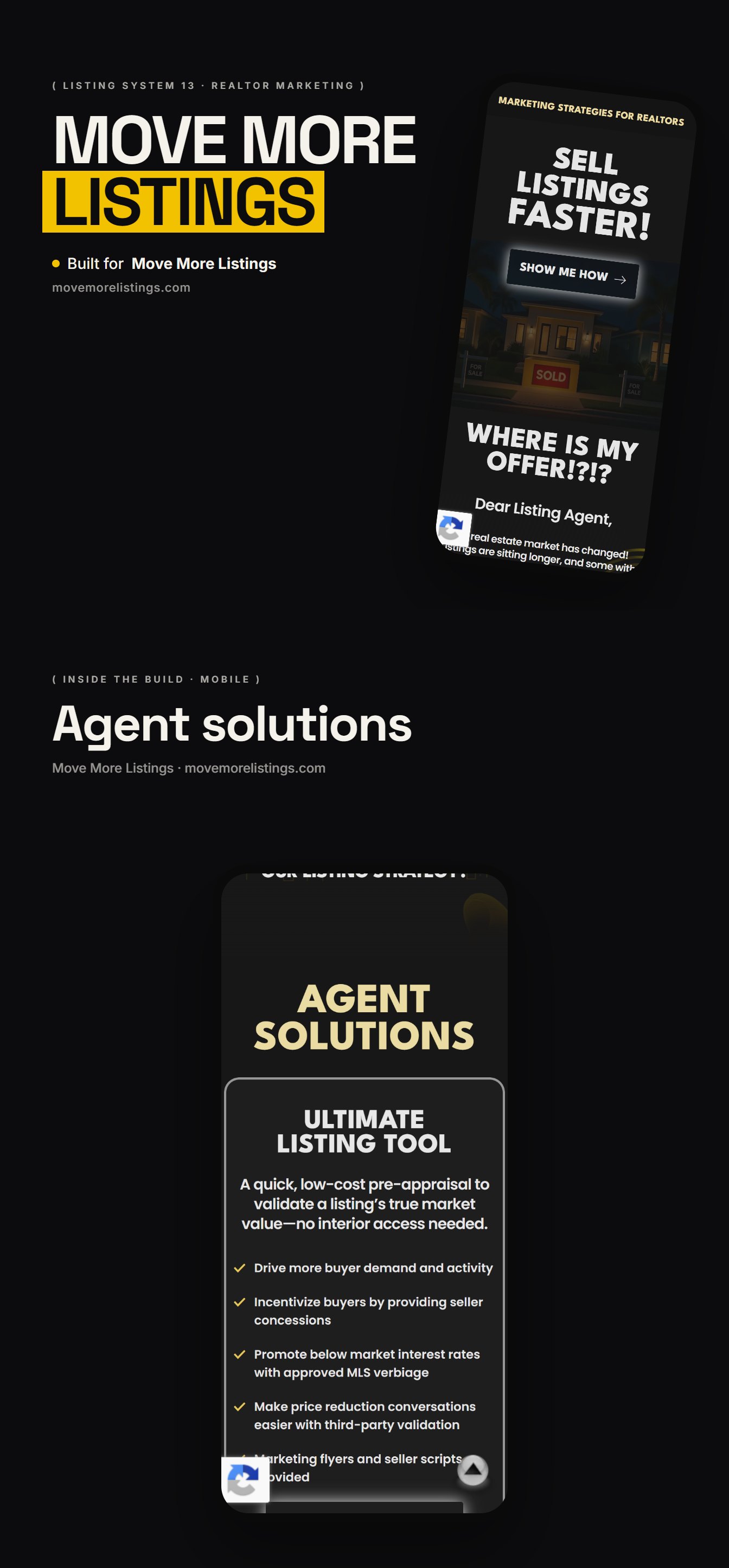 Portfolio 109 Custom real estate marketing web design in the USA - website example