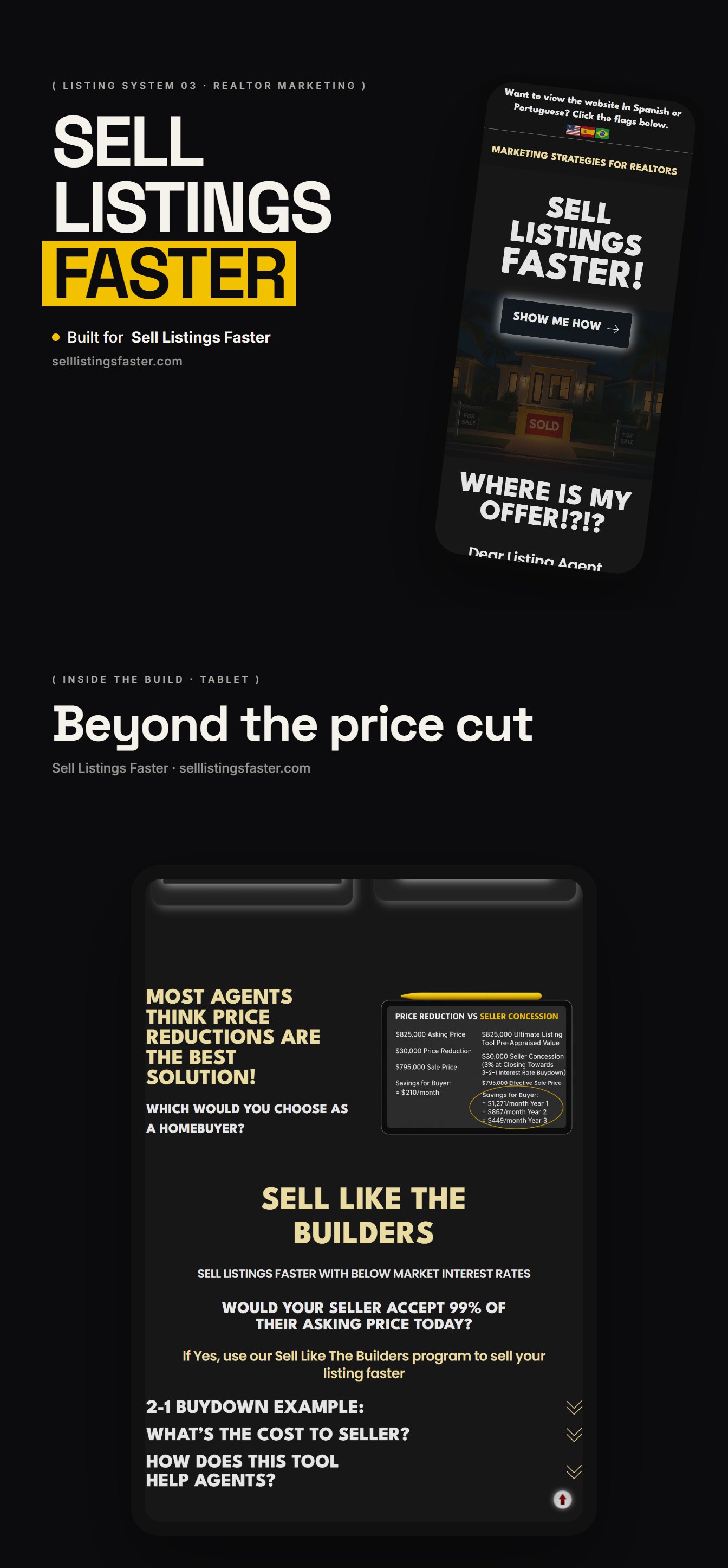Portfolio 41 Custom real estate marketing web design in the USA - website example