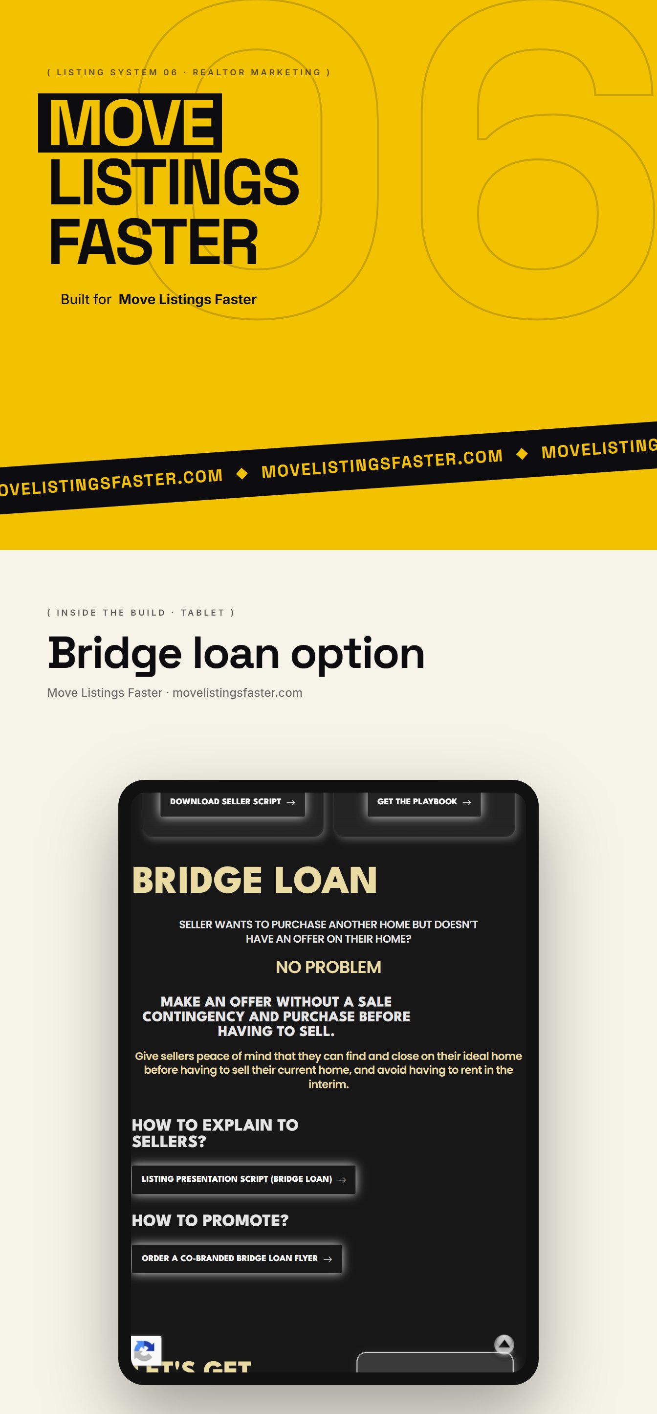 Portfolio 94 Custom real estate marketing web design in the USA - website example