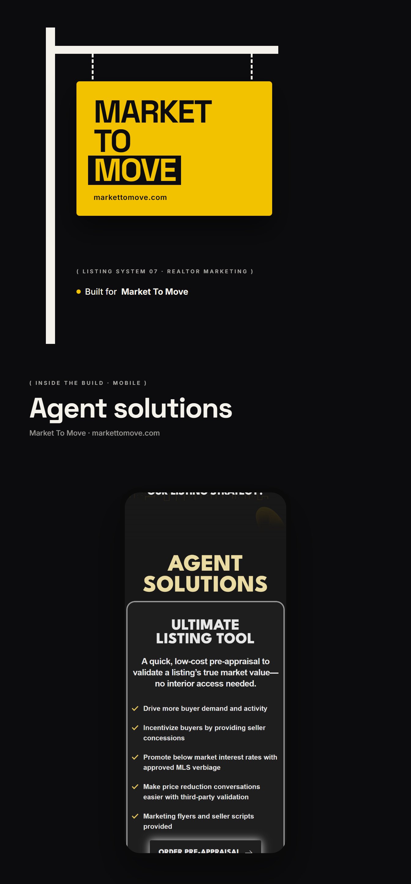 Portfolio 106 Custom real estate marketing web design in the USA - website example