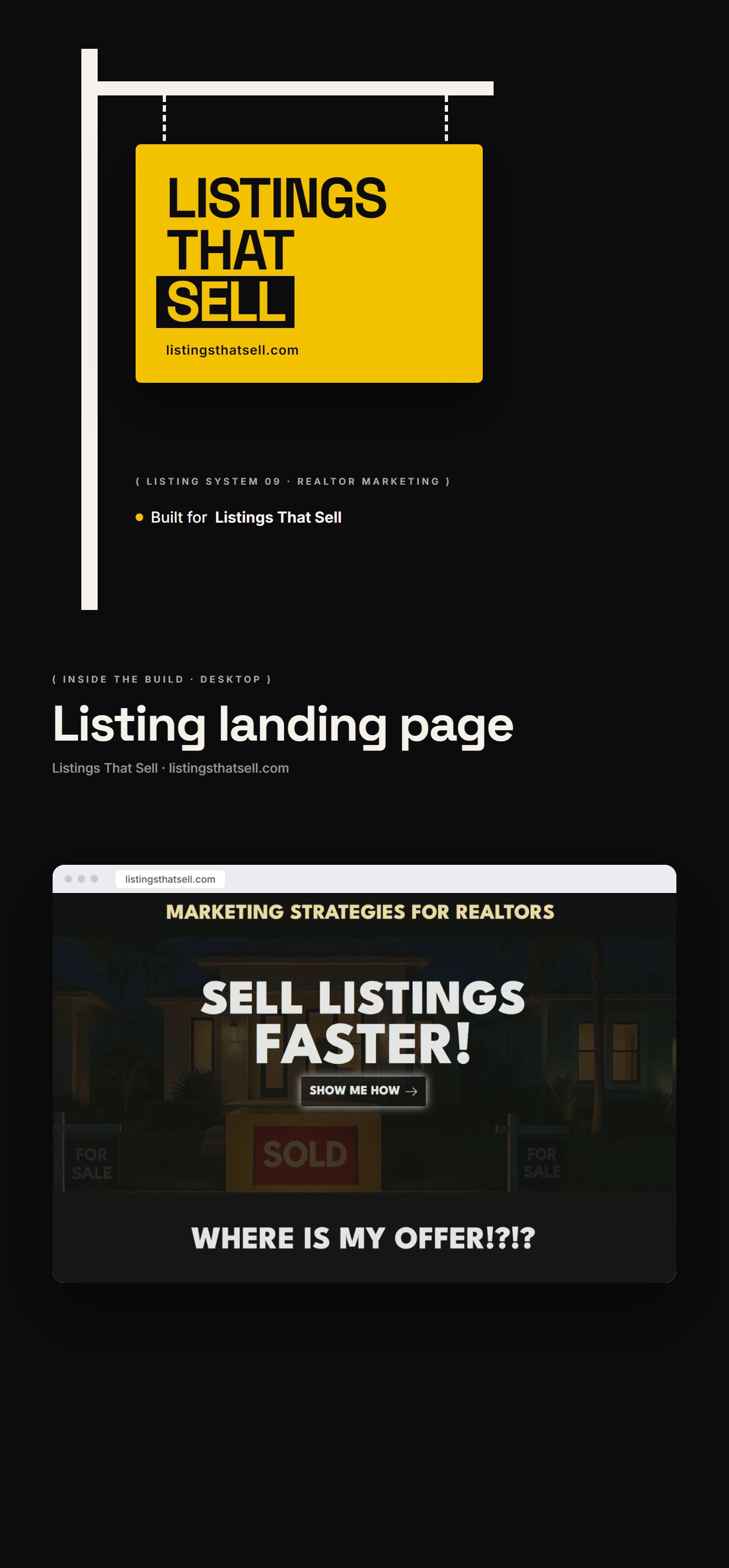 Portfolio 82 Custom real estate marketing web design in the USA - website example