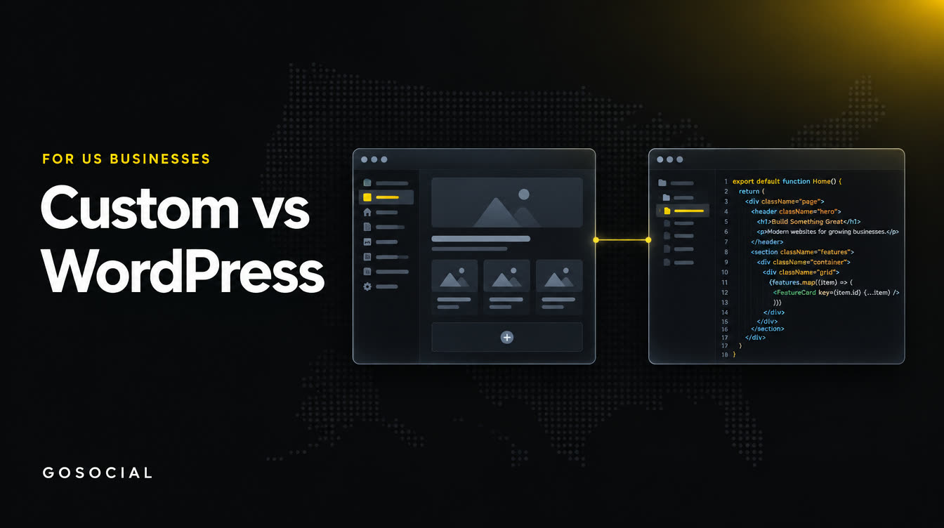 custom website vs wordpress usa gosocial
