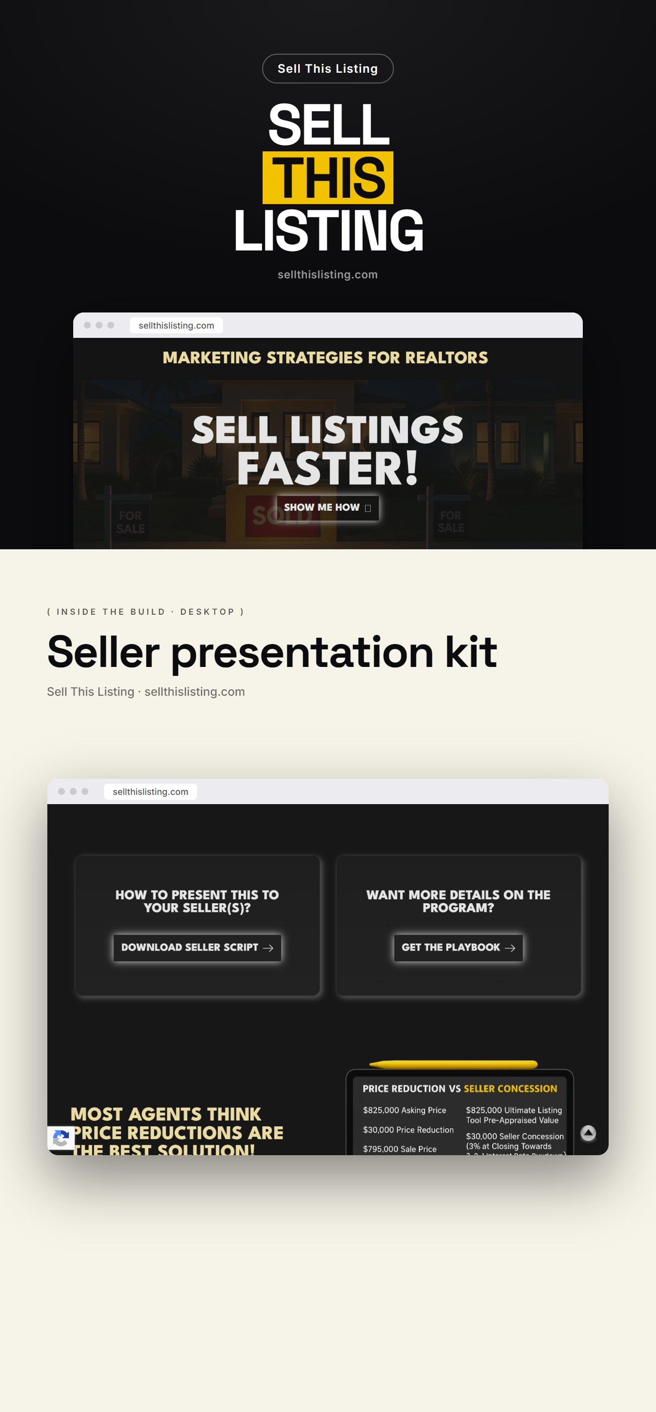 Custom real estate marketing web design in the USA - website example