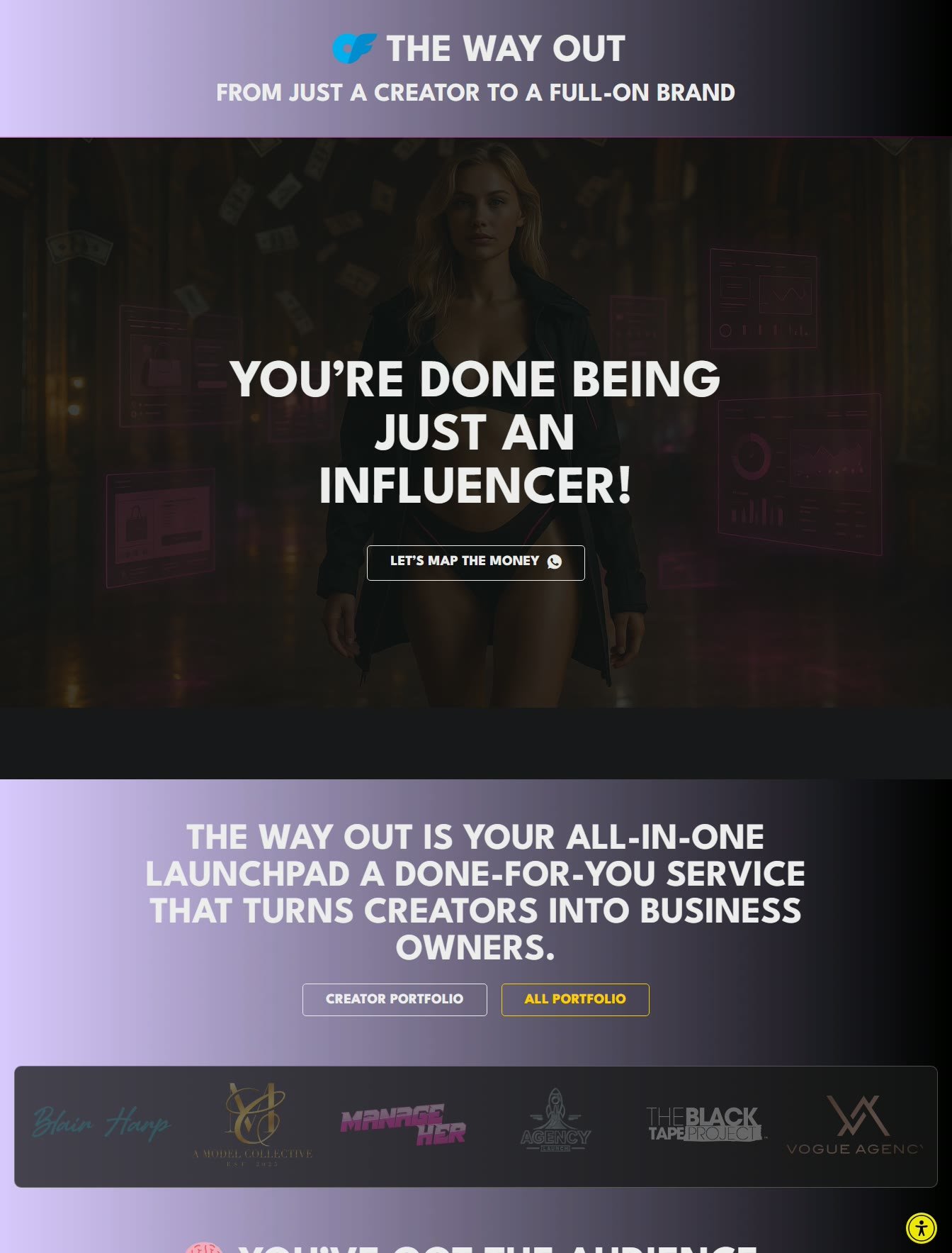 Home 17 Custom creator brand web design in the USA - website example