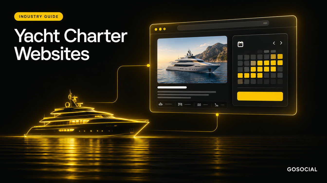 yacht charter website design gosocial