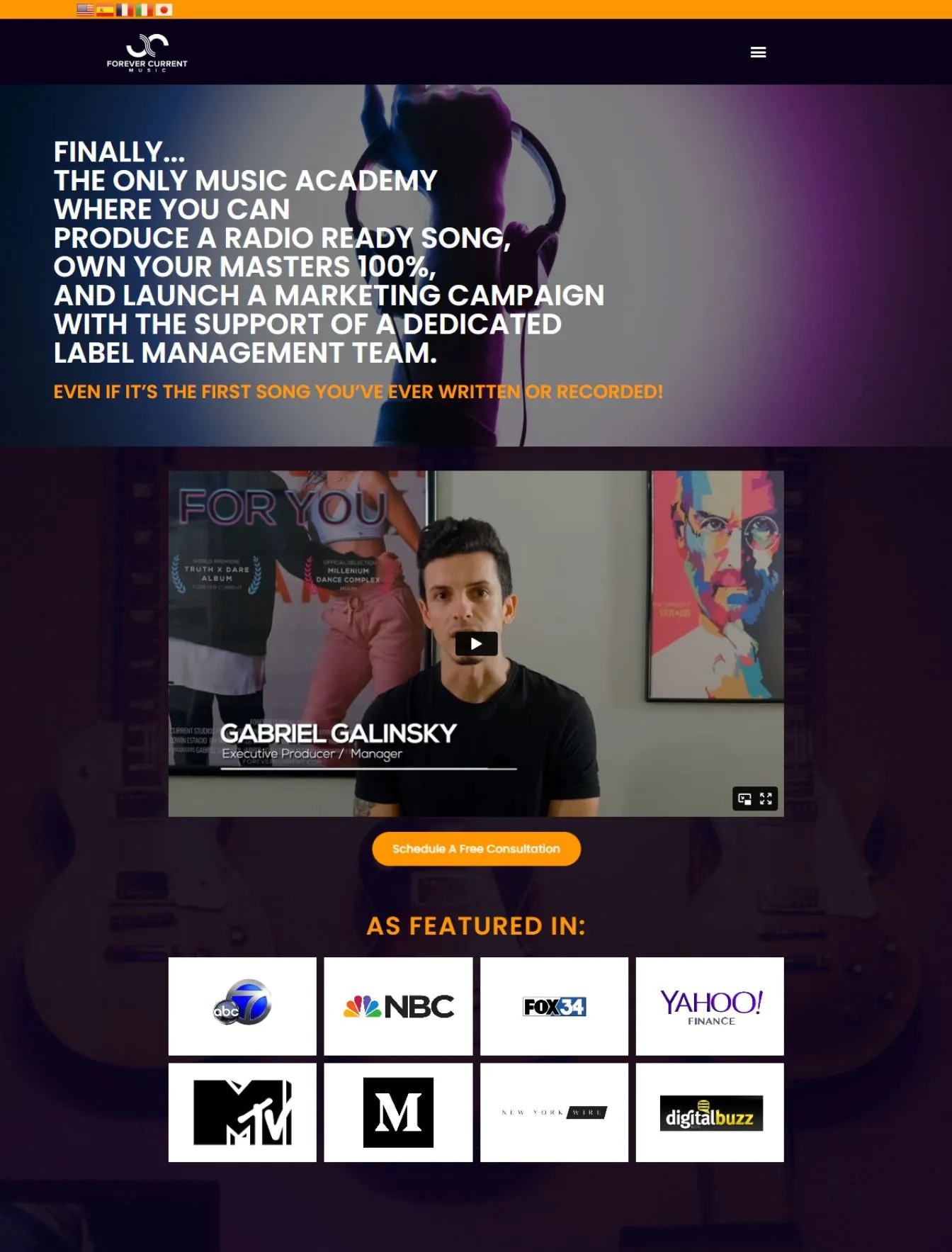 Portfolio 108 Forever Current Music website
