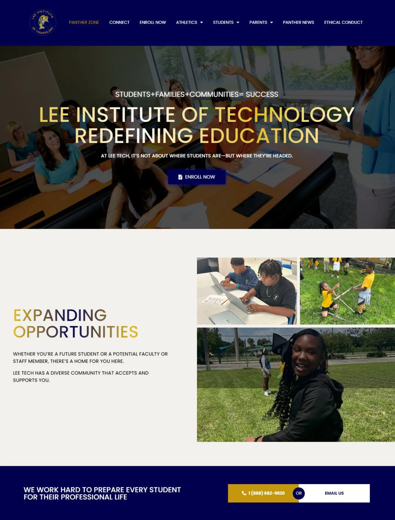 Portfolio 154 LeeTech K12 website