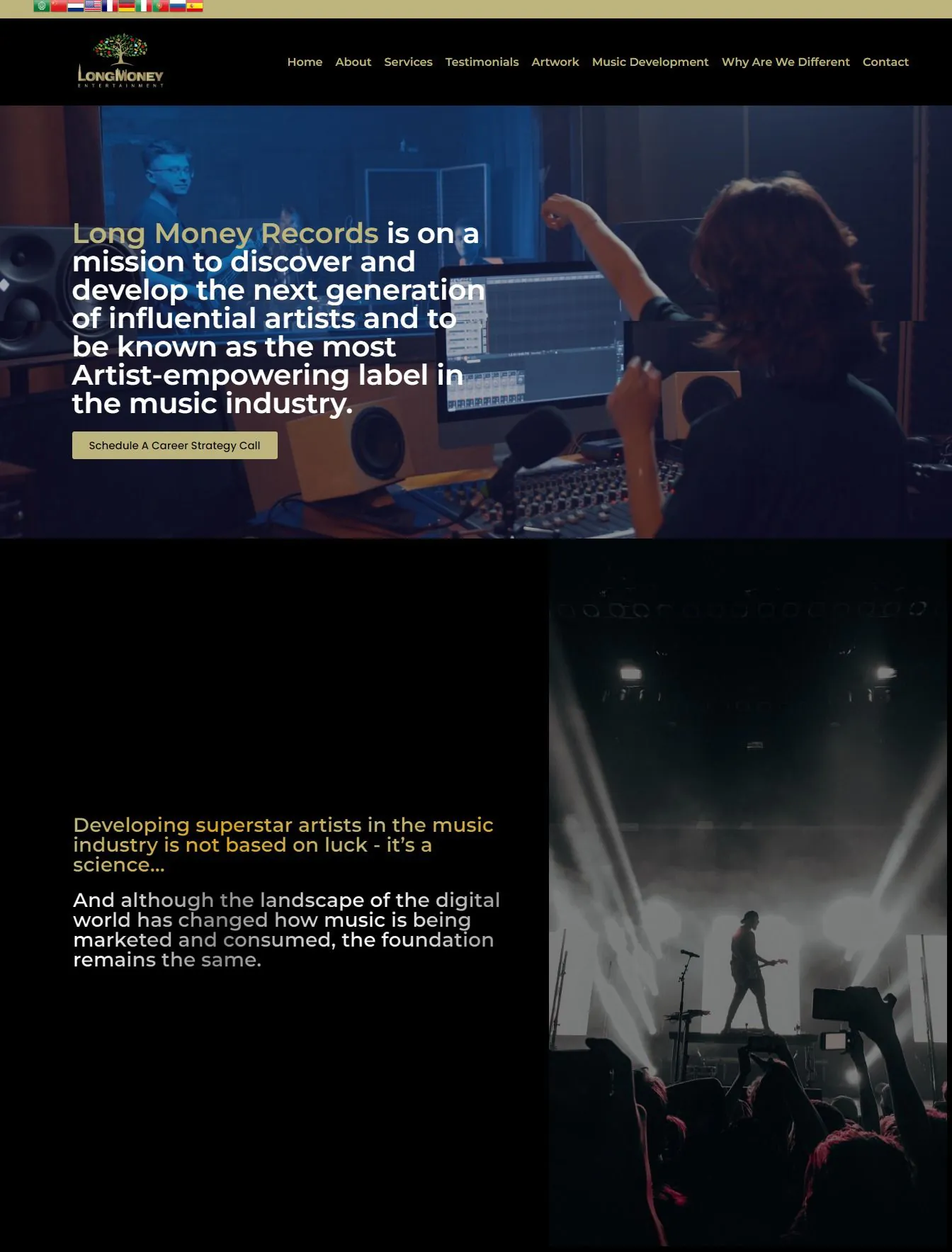 Portfolio 151 Long Money Records website