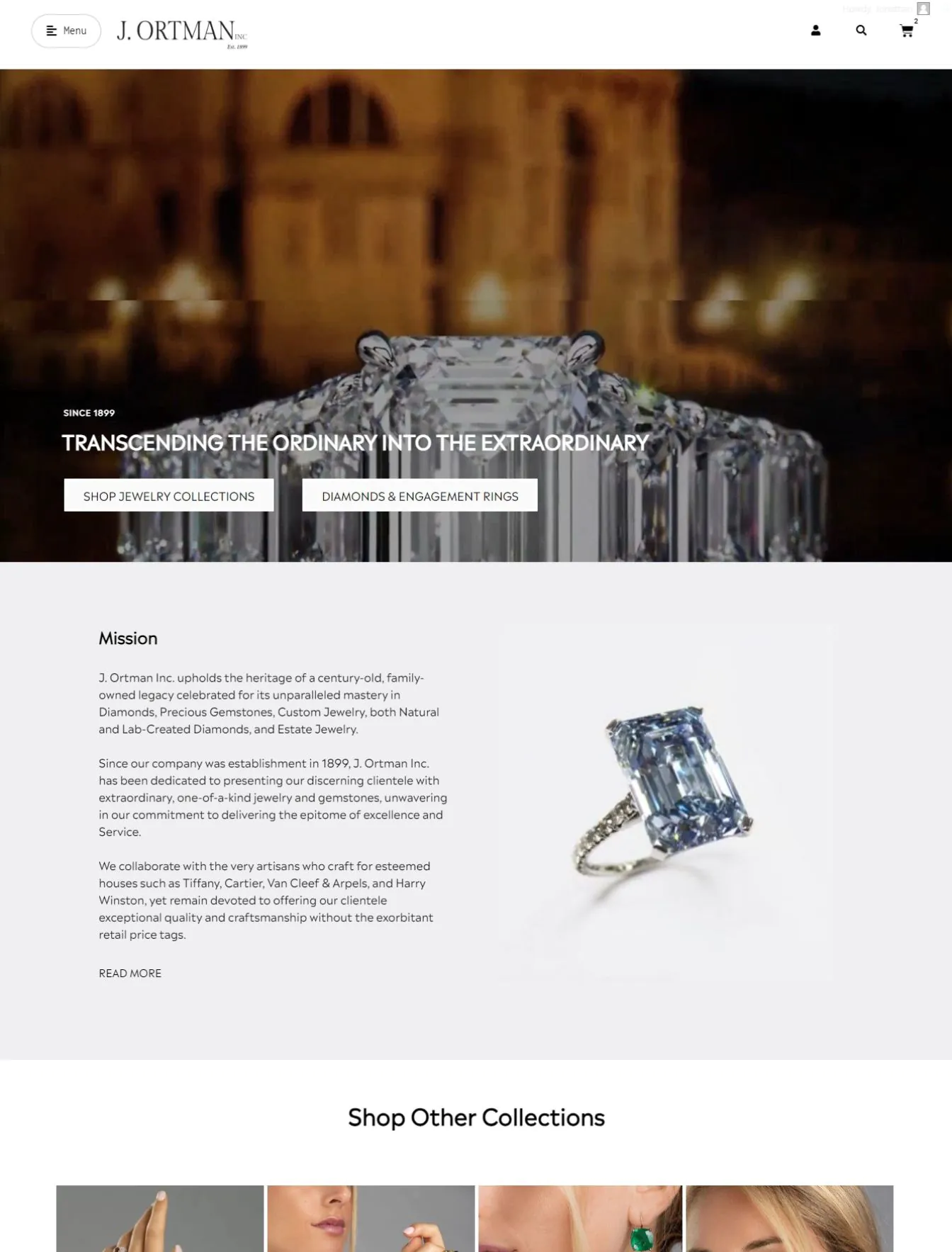 Portfolio 96 Jortman Jewelry website