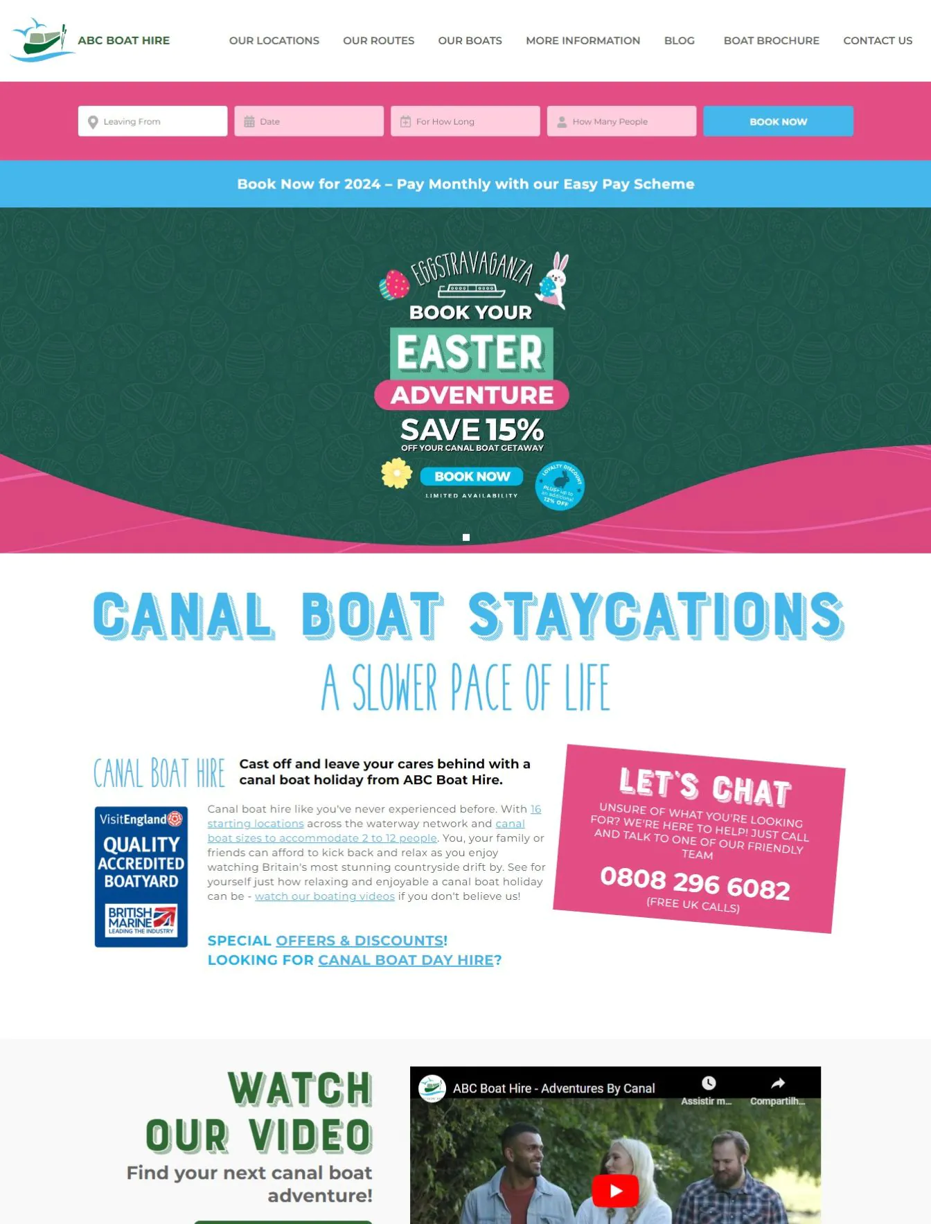 Portfolio 147 ABC Boat Hire website