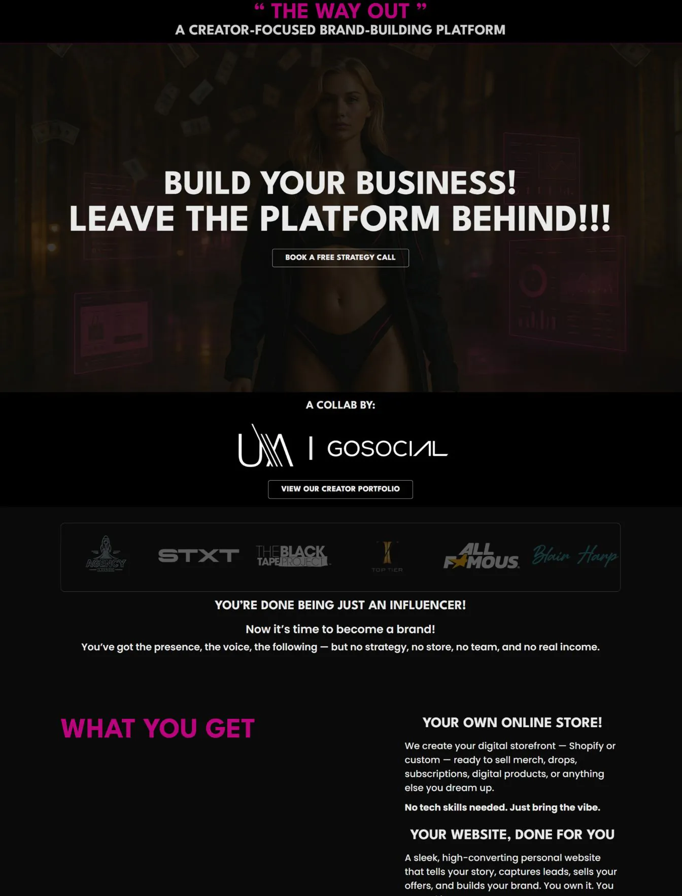 Portfolio 145 U.A The Way Out website
