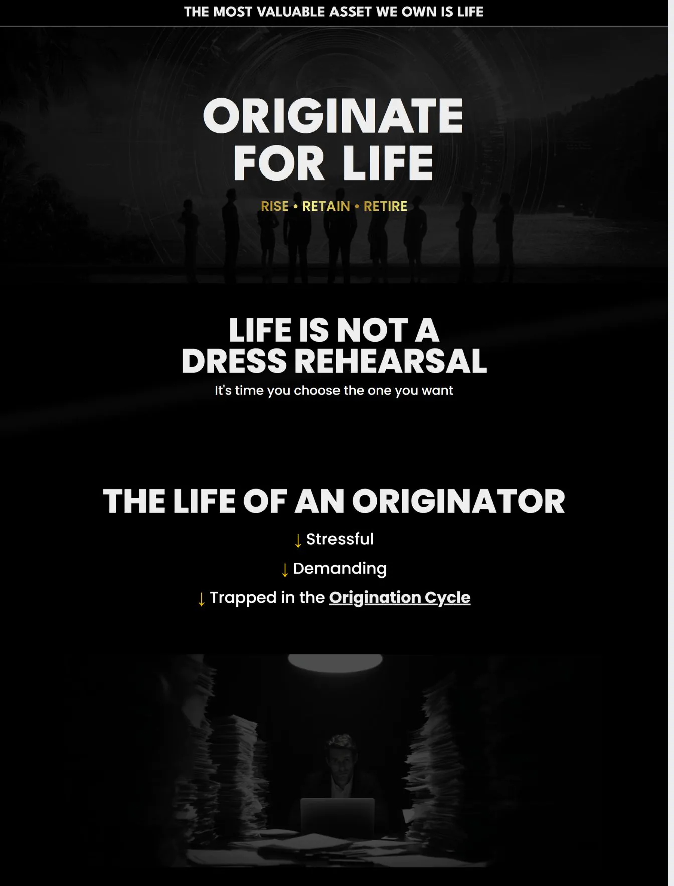 Portfolio 104 Originate For Life website